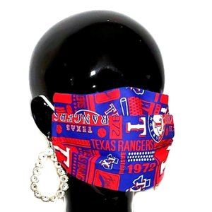 Texas Rangers Cotton Handmade Face Mask,Reuse&Wash